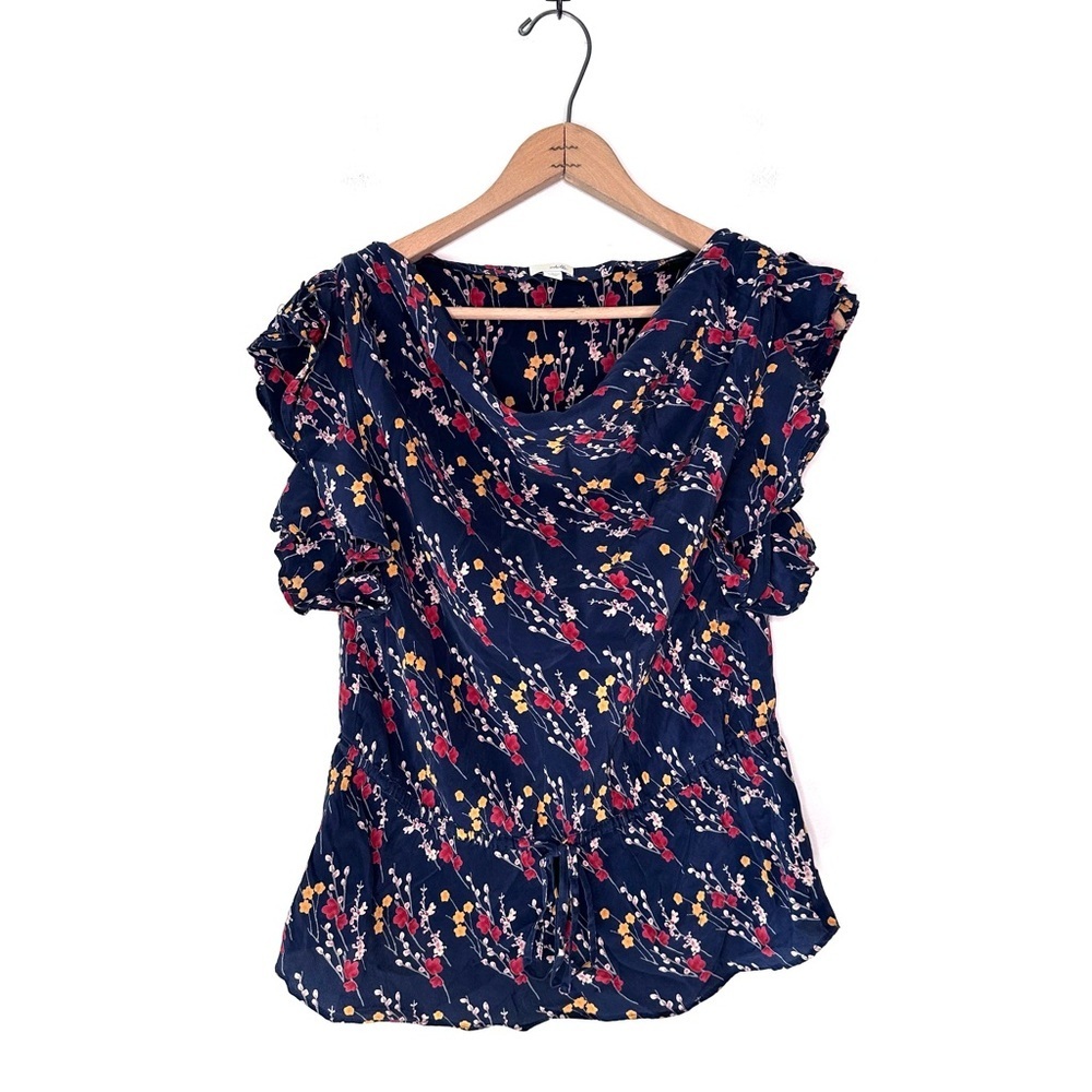 Anthropologie Odille Salix Petal Floral Silk Size Small